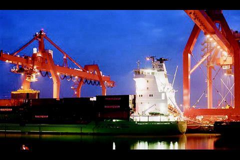 Two Kone gantry cranes serve Avonmouth container terminal